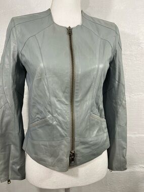 SYLVIE SCHIMMEL 100% LAMBS WOOL LEATHER JACKET